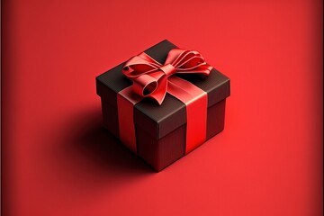 Wall Mural - gift box with generative ai