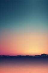 Wall Mural - Soft gradient sky and horizon line with Generative AI