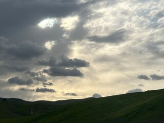 clouds over the mountains