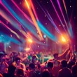 © Alec - Party lights multicolor people dancing edm
