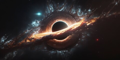 Wall Mural - beyond the event horizon, cosmic horror with generative ai