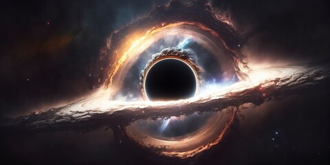 Wall Mural - beyond the event horizon, cosmic horror with Generative AI