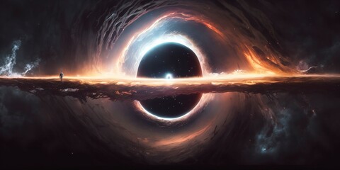 Wall Mural - beyond the event horizon, cosmic horror with Generative AI