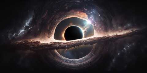 Wall Mural - beyond the event horizon, cosmic horror with generative ai