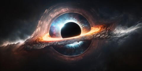 Wall Mural - beyond the event horizon, cosmic horror with generative ai