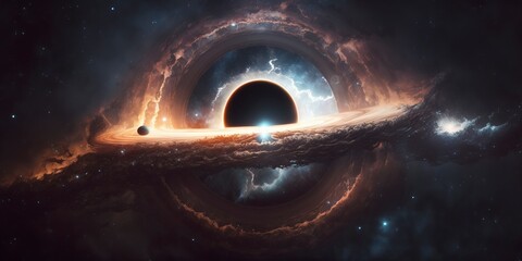 Wall Mural - beyond the event horizon, cosmic horror with generative ai