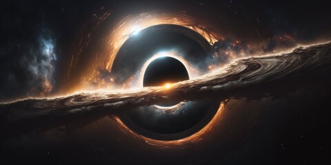 Wall Mural - beyond the event horizon, cosmic horror with generative ai