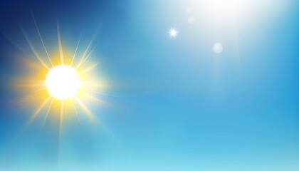Wall Mural - spring blue sunny sky background with Generative AI