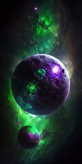 Wall Mural -  planet with Generative AI