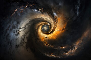 Wall Mural - black hole with generative ai