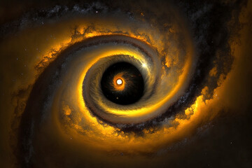 Wall Mural - black hole with generative ai