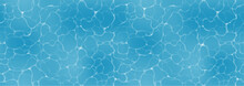 Vector Seamless Rippled Swimming Pool Abstract Background Illustration. Horizontally And Vertically Repeatable. 