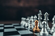 © Charnchai saeheng - chess piece on chess board game for ideas, challenge, leadership, strategy, business, success or abstract concept.