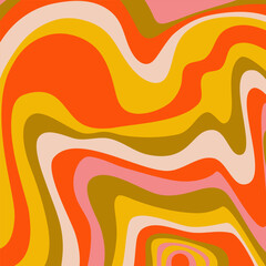 Wall Mural - Psychedelic trippy y2k retro background swirl. Simple vector illustration. Groovy wave print. Vintage background. Psychedelic groovy spiral.