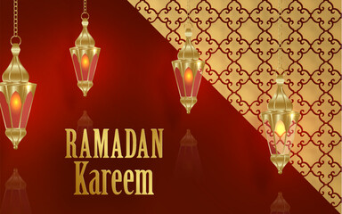 Wall Mural - Ramadan Kareem design on Islamic background