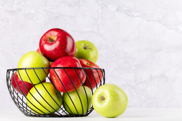 Wall Mural - Red and green garden apples