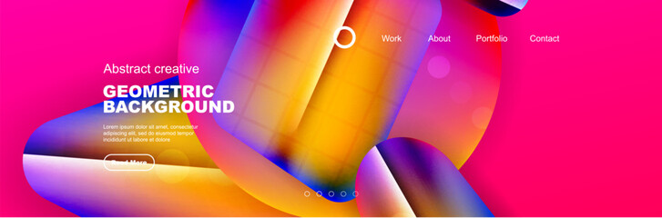 Wall Mural - Abstract background for your landing page design. Web page for website or mobile app wallpaper