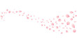 桜吹雪のウェーブのイラスト（薄いピンク）
