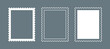 © Sergey - Postage stamp icons set. Symbol of mail, congratulations or postcards. Stamp for an envelope with a letter.