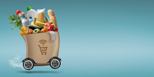 Automated Grocery Bag On Wheels