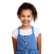 © peopleimages.com - An cute little african girl smiling and looking at the camera carefree in casual clothings isolated on a png background.