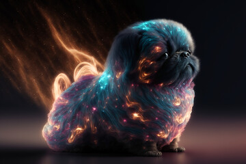 Wall Mural - Spirit animal - Pekingese, Generative AI	