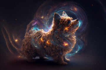 Wall Mural - Spirit animal - Terrier, Generative AI	