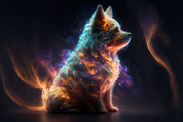 Wall Mural - Spirit animal - Terrier, Generative AI	