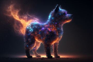 Wall Mural - Spirit animal - Terrier, Generative AI	