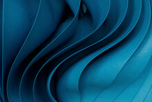 Three Dimensional Render Of Blue Wavy Pattern
