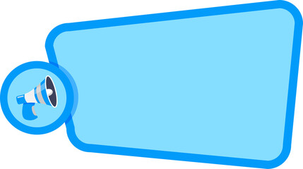 Megaphone with blank speech bubble for advertisement. Speech bubble illustration.