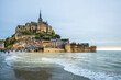 canvas print picture - Mont-Saint-Michel, an island with the famous abbey, Normandy, France