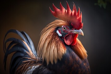 Canvas Print - Close-up of rooster