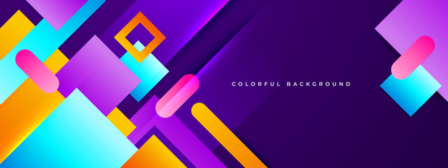 Abstract purple background with geometric panel