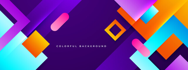 Abstract purple background with geometric panel