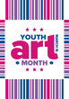 © scoutori - Youth Art Month. Celebrated in March in United States. Month promotion of art and art education. Many american schools take part of this event. Creative colorful concept. Poster or background