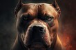 Angry Pit Bull Dog. Generative AI