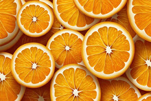 Seamless Pattern Lay Of Fresh Juicy Oranges