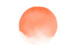 Orange watercolor circle, background, element
