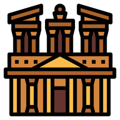 Poster - Petra filled outline icon style