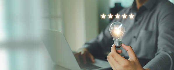 Poster - Customer service satisfaction survey feedback for business review rating and best service or finance digital marketing poll or user comment concepts.
