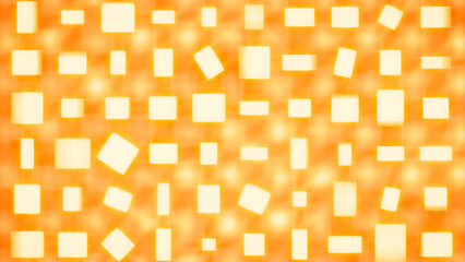 Wall Mural - golden warm color geometry backdrop of many blocks - abstract 3d illustration