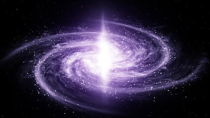 Spinning spiral galaxy