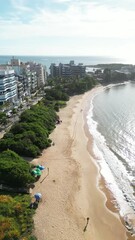 Wall Mural - Imagem aérea das praias de Nova Guarapari, Peracanga, Guaibura e Bacutia no bairro também conhecido como Enseada Azul, na cidade turística de Guarapari no Espírito Santo, Brasil.