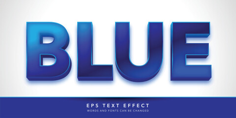 Wall Mural - blue 3d editable text effect