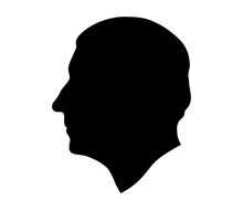 Silhouette Of King Charles III. The British Monarch Side View. Editorial Illustration Of King Charles III.
