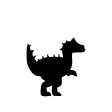 Fototapeta Dinusie - silhouette dinosaur