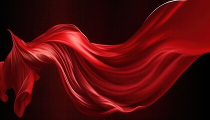 Flying Red Silk. Generative AI