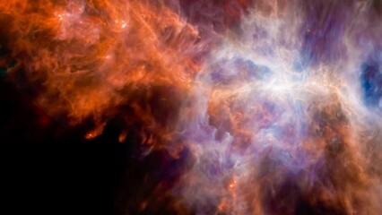 Wall Mural - colorful nebula in the space. elements of this video furnished by nasa.