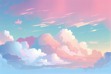 Wall Mural - Pastel color of sky background. Illustration graphic design. Generative AI